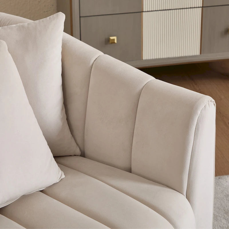 40.4W Modern Swivel Accent Chair,Swivel Single Sofa Chair with Ottoman