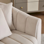 40.4W Modern Swivel Accent Chair,Swivel Single Sofa Chair with Ottoman