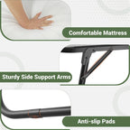 Folding Bed with 5 Inch Memory Foam Mattress, Rollaway Bed Extra Guest Bed with Wheel