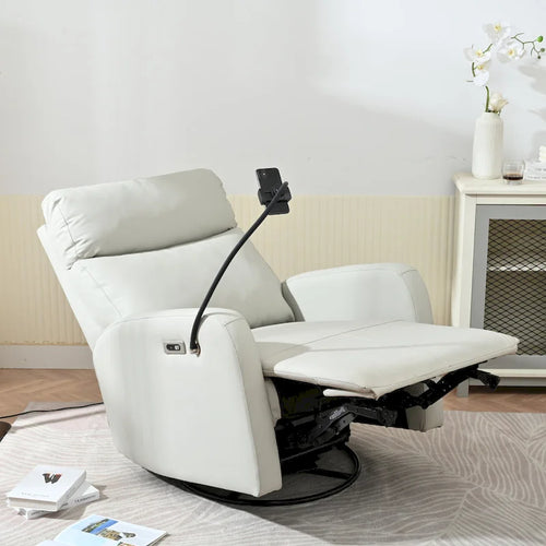 Fauteuil inclinable pivotant et basculant à 270 degrés avec ports USB, canapé inclinable électrique, sièges de cinéma maison en cuir