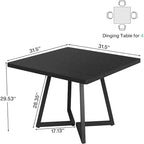 Table à dîner industrielle avec base en métal