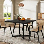 Table à dîner industrielle avec base en métal