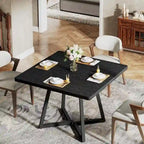 Table à dîner industrielle avec base en métal