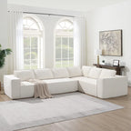 Modern L-Shaped Cloud Sofa Set, Modular Chenille Couch Set