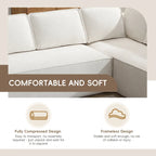 Modern L-Shaped Cloud Sofa Set, Modular Chenille Couch Set