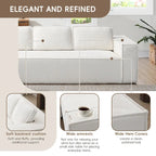 Modern L-Shaped Cloud Sofa Set, Modular Chenille Couch Set