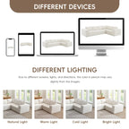 Modern L-Shaped Cloud Sofa Set, Modular Chenille Couch Set