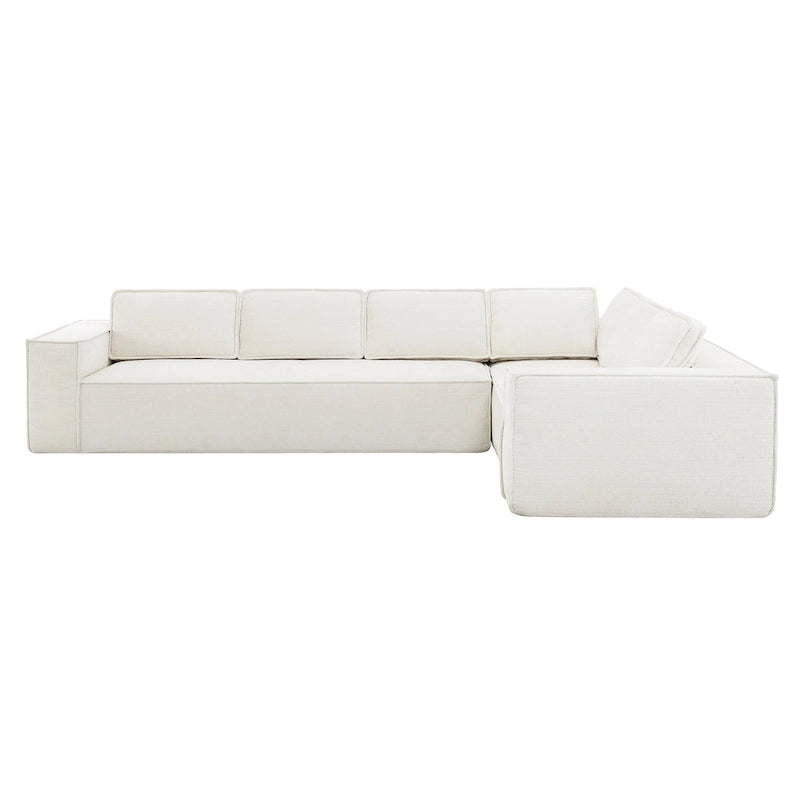 Modern L-Shaped Cloud Sofa Set, Modular Chenille Couch Set