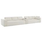 Modern L-Shaped Cloud Sofa Set, Modular Chenille Couch Set