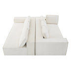 Modern L-Shaped Cloud Sofa Set, Modular Chenille Couch Set