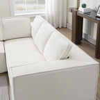 Modern L-Shaped Cloud Sofa Set, Modular Chenille Couch Set
