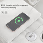 Modern U-shaped Cloud Sectional Couch, Convertible Sleeper Couch