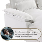 Modern U-shaped Cloud Sectional Couch, Convertible Sleeper Couch