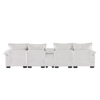 Modern U-shaped Cloud Sectional Couch, Convertible Sleeper Couch
