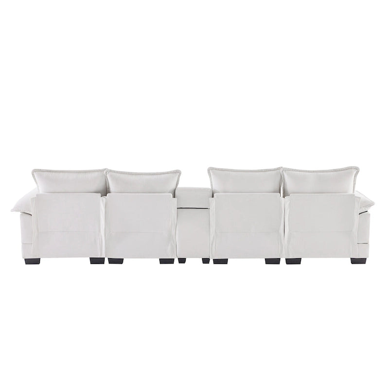 Modern U-shaped Cloud Sectional Couch, Convertible Sleeper Couch