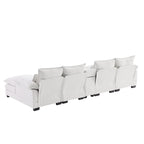 Modern U-shaped Cloud Sectional Couch, Convertible Sleeper Couch
