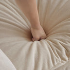 Canapé d'angle modulable 6 places en U avec assise profonde réversible et 3 poufs