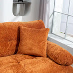 84 Upholstered 3-Seater Sofa with Memory Foam & Comfort Pillows