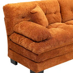 84 Upholstered 3-Seater Sofa with Memory Foam & Comfort Pillows