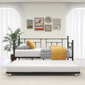 Twin Size Metal Daybed with Trundle for Kids or Guests