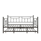 Twin Size Metal Daybed with Trundle for Kids or Guests