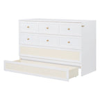 White Queen Size Modern Style Murphy Bed with Versatile Storage Large Drawers for Bedroom