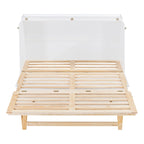 White Queen Size Modern Style Murphy Bed with Versatile Storage Large Drawers for Bedroom