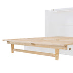 White Queen Size Modern Style Murphy Bed with Versatile Storage Large Drawers for Bedroom