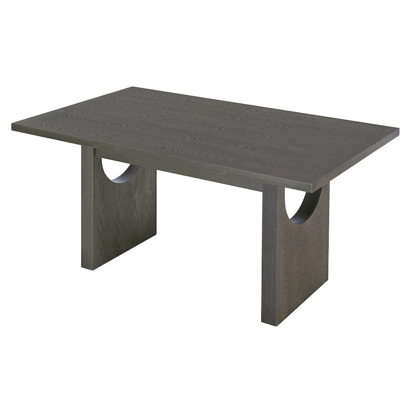 Ensemble de salle à manger transitionnel 7 pièces en bois avec table rectangulaire et 6 chaises