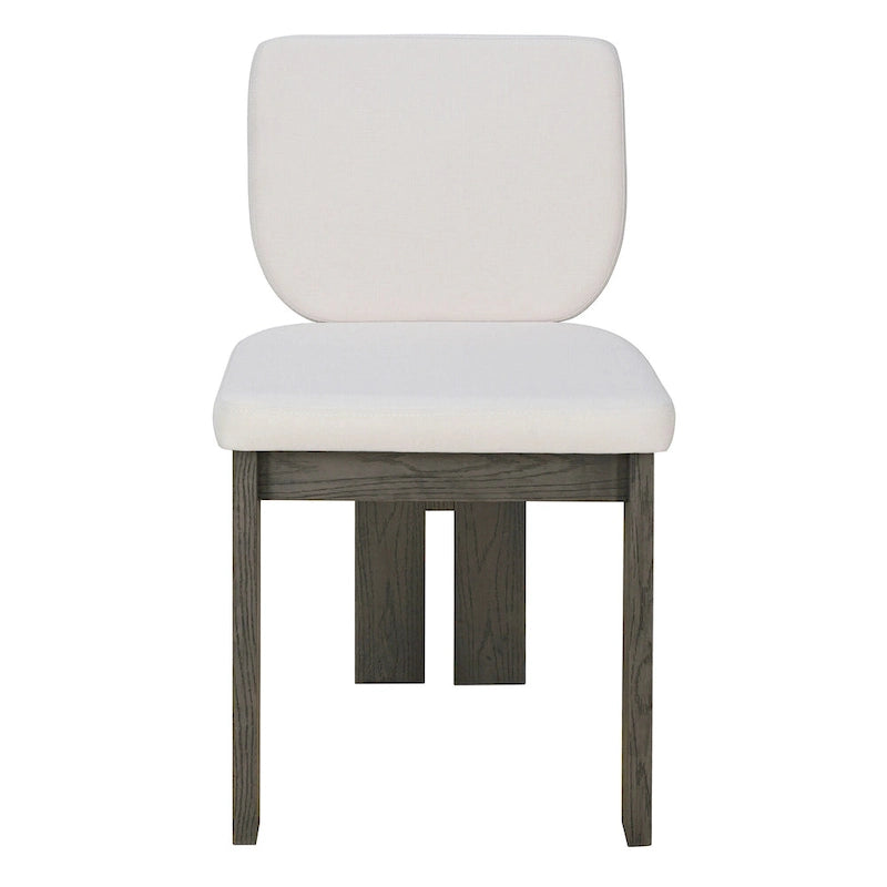 Ensemble de salle à manger transitionnel 7 pièces en bois avec table rectangulaire et 6 chaises