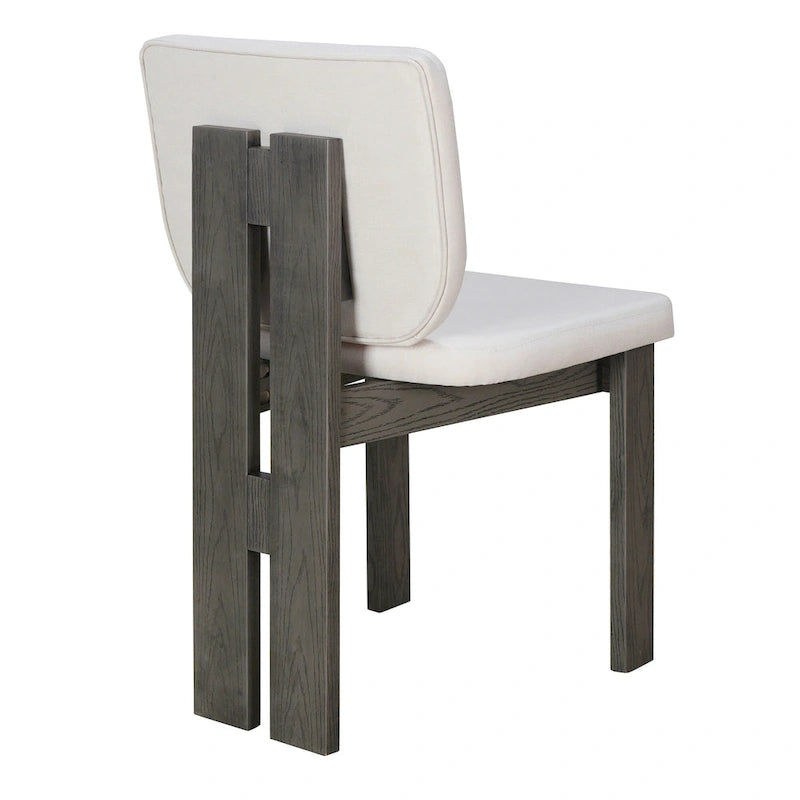 Ensemble de salle à manger transitionnel 7 pièces en bois avec table rectangulaire et 6 chaises