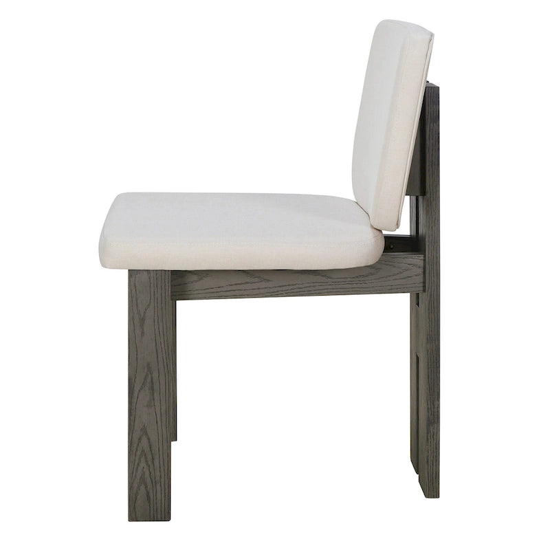 Ensemble de salle à manger transitionnel 7 pièces en bois avec table rectangulaire et 6 chaises