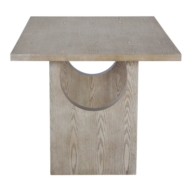 Ensemble de salle à manger transitionnel 7 pièces en bois avec table rectangulaire et 6 chaises