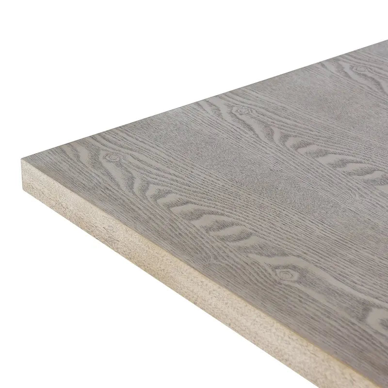 Ensemble de salle à manger transitionnel 7 pièces en bois avec table rectangulaire et 6 chaises