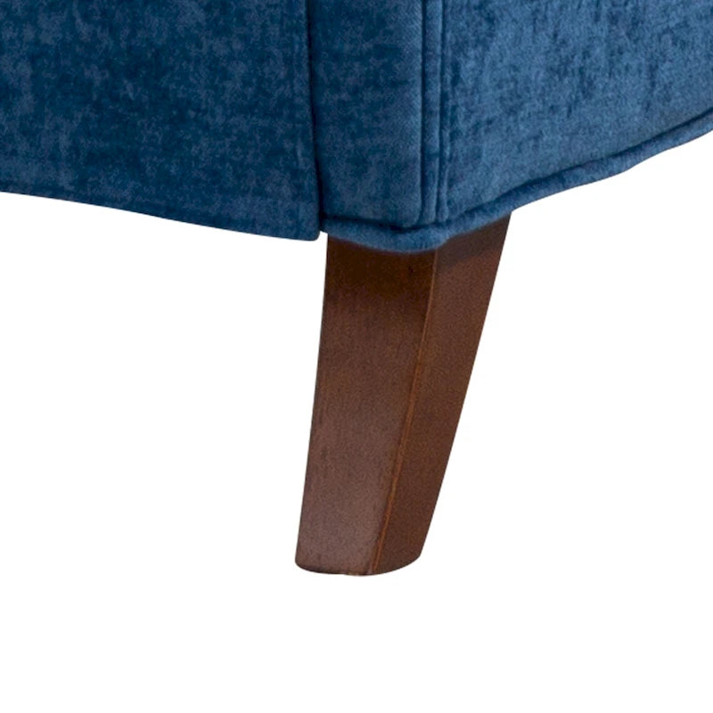 Chenille Fabric Accent Chair with Retro Wooden Legs, High-Density Foam and Spring Cushion, and 300 lbs Weight Capacity