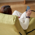 Upholstered 360 Swivel Manual Leisure Recliner with Mobile Phone Holder, Adjustable Headrest and Backrest