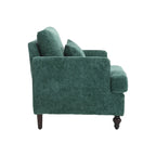 Emerald Modern 29.53 Chenille Upholstered Arm Chair with Solid Wood Frame and Pillows