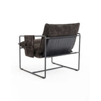 30.7 Arm Chair with Metal Frame and Gold Accents (Set of 2)