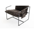 30.7 Arm Chair with Metal Frame and Gold Accents (Set of 2)