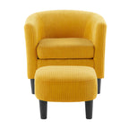 26.38 Corduroy Arm Chair with Ottoman