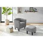 26.38 Corduroy Arm Chair with Ottoman
