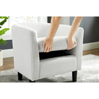 26.38 Corduroy Arm Chair with Ottoman