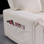 96 Chenille 3-Seat Sleeper Sectional Sofa with Storage Chaise