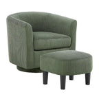 Green 26.38 Swivel Arm Chair with Ottoman