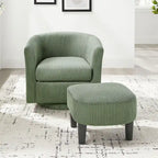 Green 26.38 Swivel Arm Chair with Ottoman