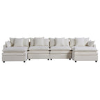 Canapé sectionnel en U 6 places blanc 142,52 po