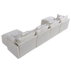 Canapé sectionnel en U 6 places blanc 142,52 po