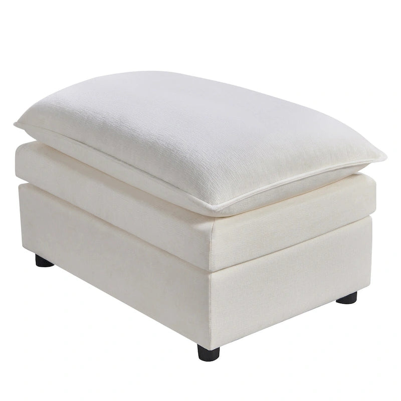 Canapé sectionnel en U 6 places blanc 142,52 po