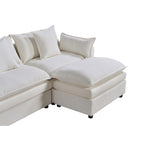 Canapé sectionnel en U 6 places blanc 142,52 po