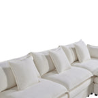 Canapé sectionnel en U 6 places blanc 142,52 po